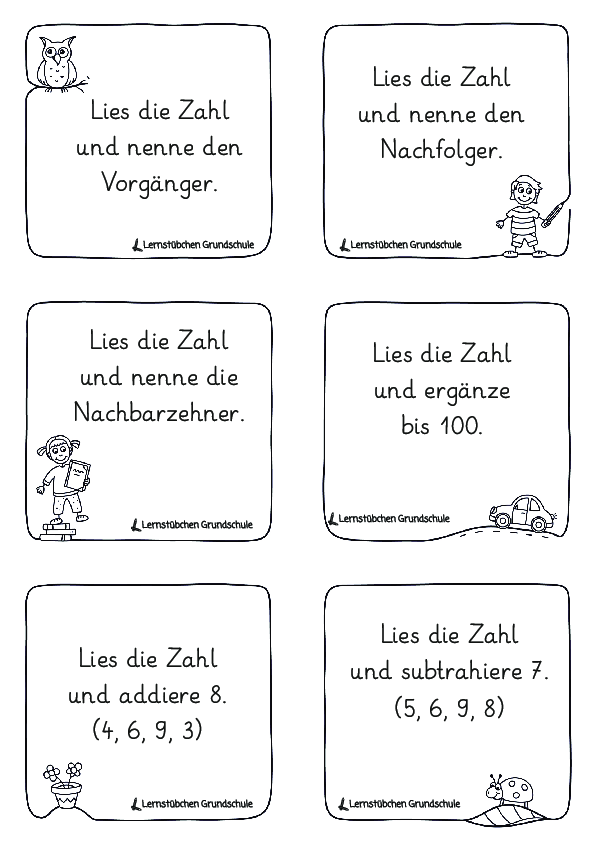 Würfelspiel zu den Zahlen bis 100